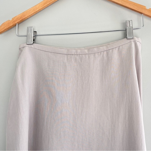 Moda International Size‎ 8 Vintage Skirt A-Line 100% Silk Y2K Midi Business Chic - Picture 7 of 11